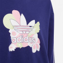 Bluza dziecięca adidas Originals Flower Print Crop Hoodie HF7470