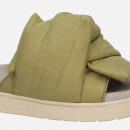 Klapki damskie Inuikii Knot Lino 70704-74 KHAKI