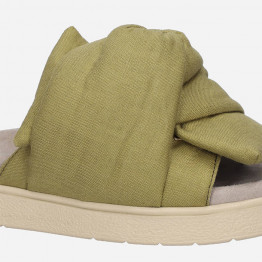 Klapki damskie Inuikii Knot Lino 70704-74 KHAKI