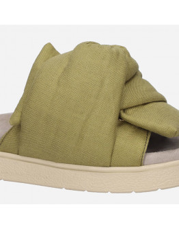 Klapki damskie Inuikii Knot Lino 70704-74 KHAKI