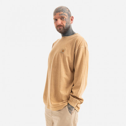 Koszulka męska Carhartt WIP Longsleeve Nelson T-Shirt I029948 DUSTY H BROWN