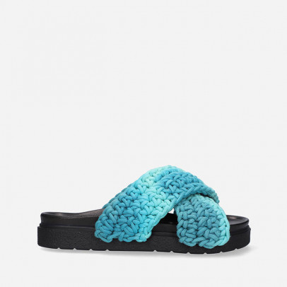 Klapki damskie Inuikii Woven Vatic 70104-8 BLUE