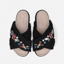 Klapki Inuikii Woven Stones Platform 70103-6 BLACK