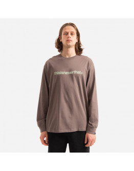 Koszulka męska Thisisneverthat T-Logo Longsleeve Tee TN220TTSLT01 DARK MOCHA