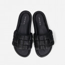 Klapki damskie Inuikii Braided Leather 70104-20 BLACK