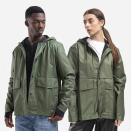 Kurtka Rains Short Hooded Coat 18260 EVERGREEN