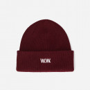 Czapka Wood Wood Mande Ribbed Beanie 12230811-9969 DARK BURGUNDY