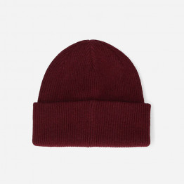 Czapka Wood Wood Mande Ribbed Beanie 12230811-9969 DARK BURGUNDY