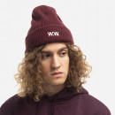 Czapka Wood Wood Mande Ribbed Beanie 12230811-9969 DARK BURGUNDY