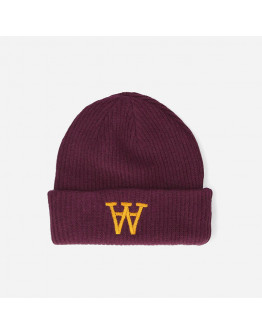 Czapka Wood Wood Vin AA Beanie 10230811-4068 BURGUNDY