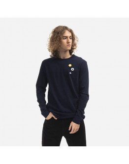 Koszulka męska Wood Wood Mel Patches Longsleeve 10235402-2323 NAVY