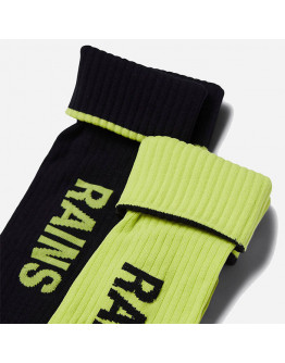 Skarpety Rains Logo Socks 2-pack 20250 DIGITAL LIME/BLACK