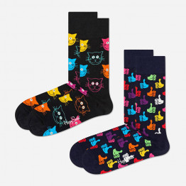 Skarpetki Happy Socks 2-pack Classic Cat MJA02-9050