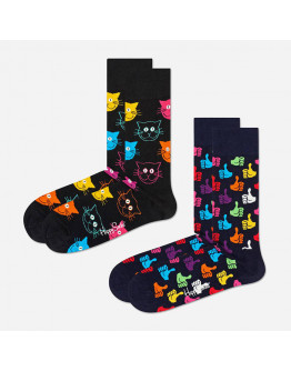 Skarpetki Happy Socks 2-pack Classic Cat MJA02-9050