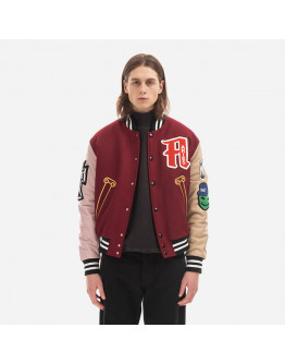 Kurtka męska Aries Varsity Jacket AR70200 BURGUNDY