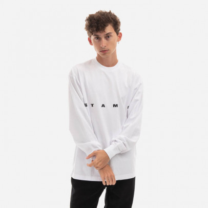 Koszulka męska STAMPD Strike Logo Longsleeve Relaxed Tee SLA-M2992LT-WHT