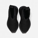 Buty damskie sneakersy Rick Owens DRKSHDW Denim Boots Beatle Abstract DS02B4846 DQ BLACK/BLACK