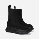 Buty damskie sneakersy Rick Owens DRKSHDW Denim Boots Beatle Abstract DS02B4846 DQ BLACK/BLACK