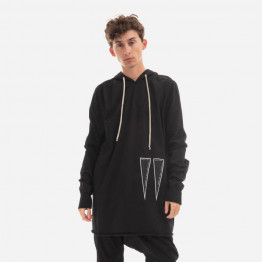 Bluza męska Rick Owens DRKSHDW Knit T-shirt Pullover Hoodie DU02B4285 RIGEH1 BLACK