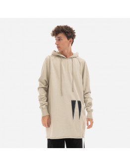 Bluza męska Rick Owens DRKSHDW Knit T-shirt Pullover Hoodie DU02B4285 RIGEH1 PEARL