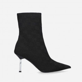 Botki damskie MISBHV Sasha Ankle Boot 122BW926 MONOGRAM BLACK