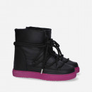 Buty damskie Inuikii Full Leather Wedge 70203-90 BLACK-PINK