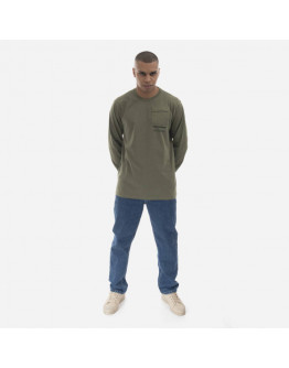 Koszulka męska Maharishi Miltype Longsleeve T-shirt Organic Cotton Jerse 7022 OLIVE