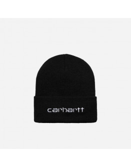 Czapka Carhartt WIP Script Beanie I030884 BLACK/WHITE