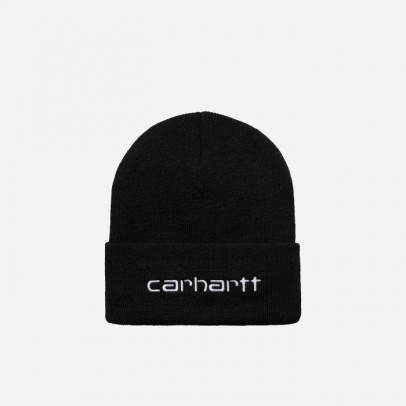 Czapka Carhartt WIP Script Beanie I030884 BLACK/WHITE