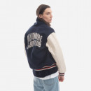 Kurtka męska Billionaire Boys Club Leather Sleeve Astro Varsity Jacket B22401 NAVY