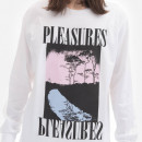 Koszulka męska PLEASURES River Long Sleeve P22W066-WHITE