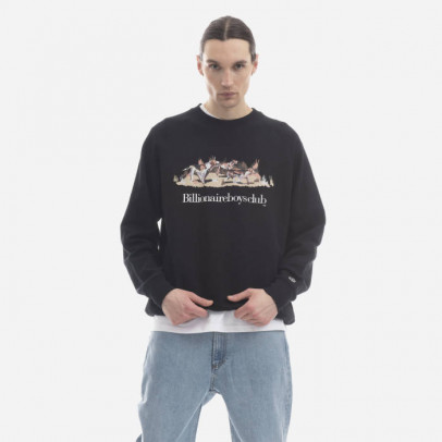 Bluza męska Billionaire Boys Club Space Hunt Crewneck B22425 BLACK