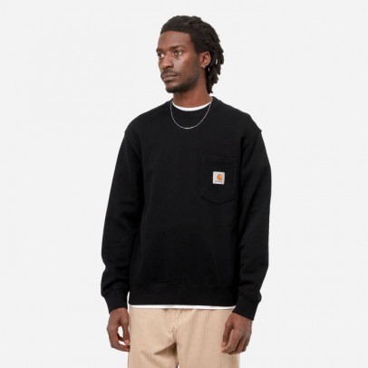 Bluza męska Carhartt WIP Pocket Sweat I030903 BLACK