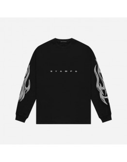 Koszulka męska STAMPD Chrome Flame Longsleeve Relaxed Tee SLA-M3102LT-BLK