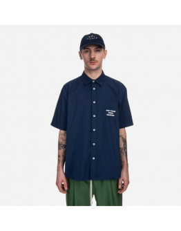 Koszula męska Drôle De Monsieur La Chemise Slogan SH128 NAVY