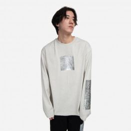 Koszulka męska A-COLD-WALL* Foil Grid Longsleeve T-Shirt ACWMTS111 BONE