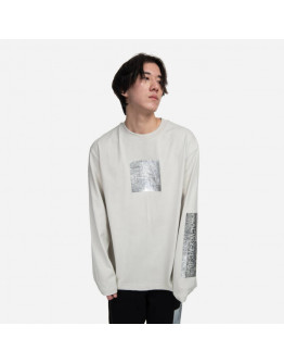 Koszulka męska A-COLD-WALL* Foil Grid Longsleeve T-Shirt ACWMTS111 BONE