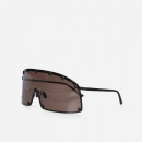 Okulary Rick Owens DRKSHDW Sunglasses Shielding RG0000001 GBLKBR BLACK TEMPLE/BROWN LENS