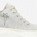 Buty męskie sneakersy Rick Owens Denim Shoes Abstract DU01C6842 MMDEM4 MELANGE MILK/BLACK/MILK