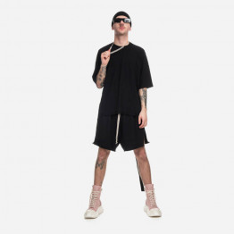 Szorty męskie Rick Owens Jersey Trucker Cut Offs DU01C6388 RIG BLACK