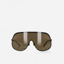 Okulary Rick Owens DRKSHDW Sunglasses Shield RG0000006 GBLKBR BLACK TEMPLE/BROWN LENS