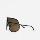 Okulary Rick Owens DRKSHDW Sunglasses Shield RG0000006 GBLKBR BLACK TEMPLE/BROWN LENS