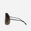 Okulary Rick Owens DRKSHDW Sunglasses Shield RG0000006 GBLKBR BLACK TEMPLE/BROWN LENS