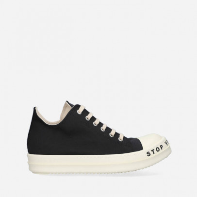 Buty damskie sneakersy Rick Owens DRKSHDW Denim Shoes DS01C6802 MUEP8 BLACK/MILK/MILK/BLACK