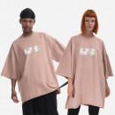 Koszulka Rick Owens DRKSHDW Knit T-shirt Tommy T DU01C6259 RIGEP4 FADED PINK/MILK