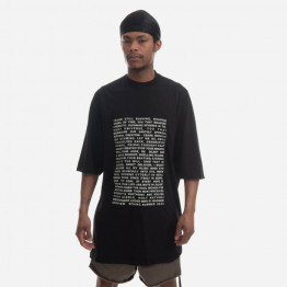 Koszulka męska Rick Owens DRKSHDW Knit T-shirt Jumbo SS T DU01C6274 RNEP3 BLACK/MILK