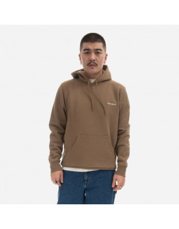 Bluza męska Carhartt WIP Hooded Script Embroidery Sweatshirt I031243 BUFFALO/WHITE