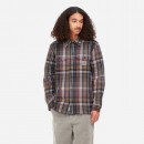 Koszula męska Carhartt WIP Longsleeve Valmon Shirt I031460 VALMON CHECK/HAMILTON BROWN