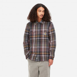 Koszula męska Carhartt WIP Longsleeve Valmon Shirt I031460 VALMON CHECK/HAMILTON BROWN