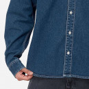 Koszula męska Carhartt WIP Longsleeve Weldon Shirt I031928 BLUE STONE WASHED